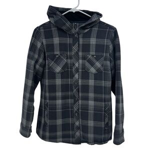 Kuhl Kleo Gray Hoodie Shacket Shirt Jacket Size S